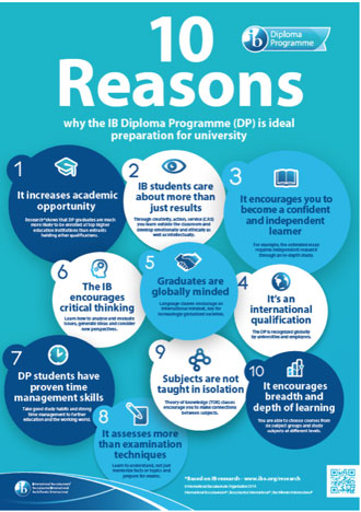 10 reasons why the IB Diploma Programme (DP) is ideal preparation for university